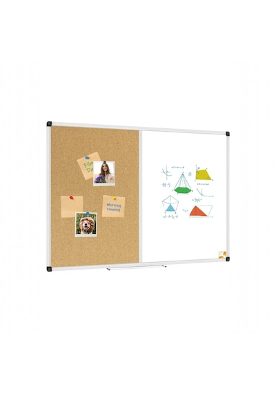 Cengo 60x90 Cm Çift Fonksiyonlu Aluminyum Çerçeve Yazı Tahtası Beyaz