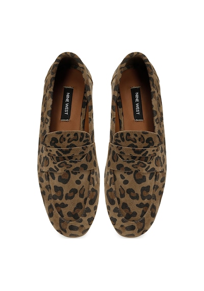 Nine West Eysan5 5pr Leopar Kadın Loafer 000000000102037947 Kahverengi