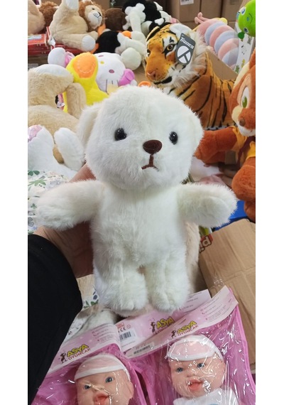 Oyuncak Peluş Sevimli Kar Beyaz Ayıcık 22 Cm