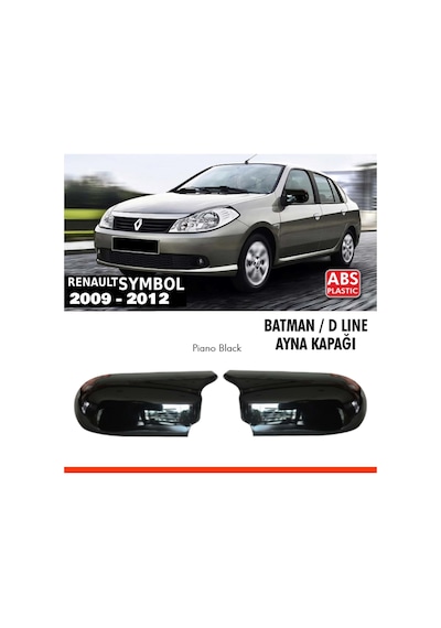 Renault Symbol 2 Yarasa Batman Ayna Kapağı Piano Black 2009 2012