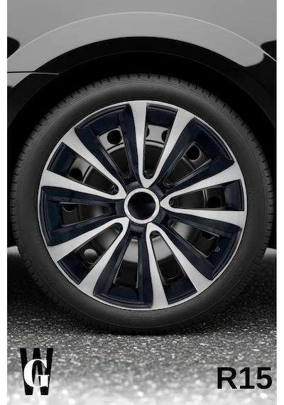 Suziki Grand Vitara 15 İnç Jant Kapağı 4 Adet Siyah Gri C121