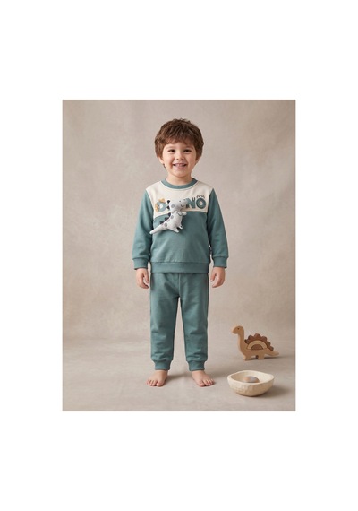 Deniva Kids Erkek Bebek Yeşili Dinozor 3 Boyutlu Kabartma Figürlü İki İplik Pamuklu Alt Üst Günlük Takım Yeşil Deniva Kids Erkek Bebek Yeşili Dinozor 3 Boyutlu Kabartma Figürlü İki İplik Pamuklu Alt Üst Günlük Takım Yeşil