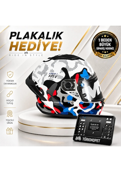 Mt Helmets Stinger 2 Solid Güneş Vizörlü Full Face Kapalı Kask + Plakalık Karbon