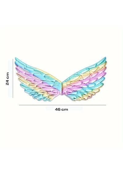 2 Parça Set Takım Kanat Unicorn Taç Peri Pembe Parlak Parti Kostüm Aksesuar Etkinlik Kız Çocuk