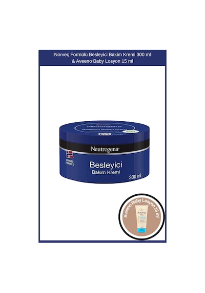 Neutrogena Norveç Formülü Besleyici Bakım Kremi 300 ML + Aveeno Baby Losyon 15 ML﻿﻿