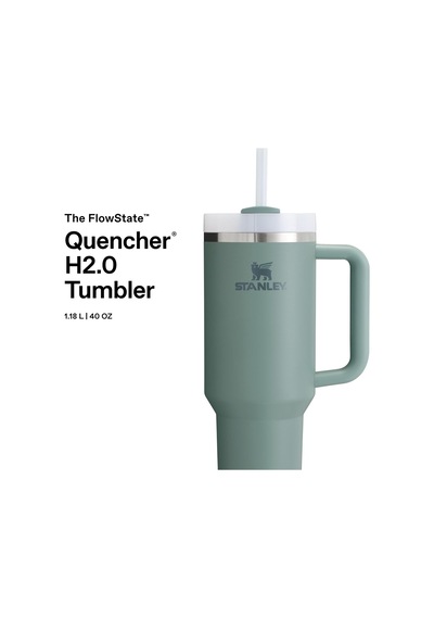 Quencher H2.0 Flowstate Pipetli Termos Bardak 1.18 Litre - Yeşil Shale Paslanmaz Çelik Çok Renkli