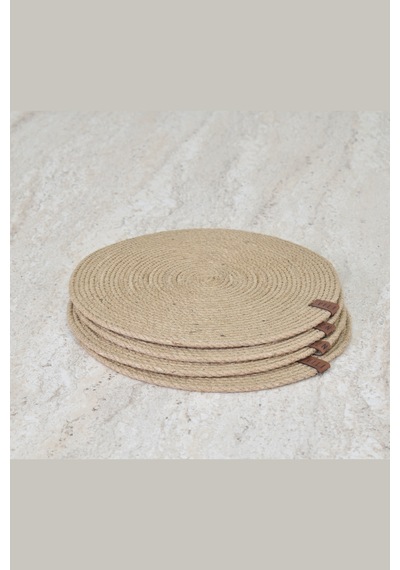 Vilinze Hasır Jüt Ip Supla / Amerikan Servis - 32 Cm 4 Adet