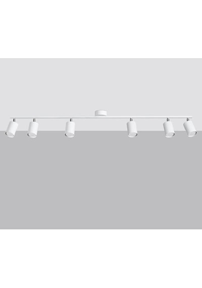 Gu10 Altılı 6 Lı Hareketli Başlık 150 Cm Beyaz Modern Led Tavan S Siyah
