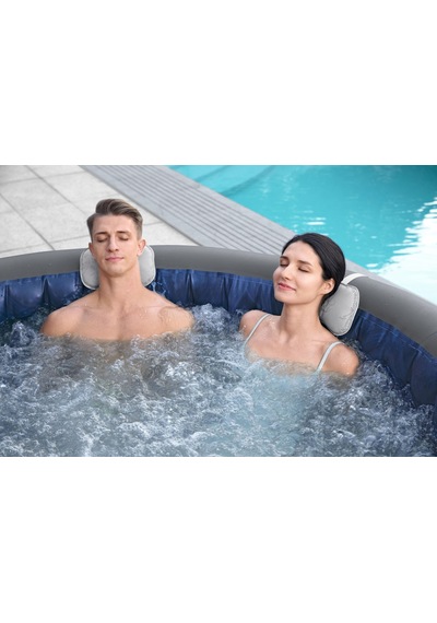 Lay-z-spa 6001t Santorini Smart Hydrojet Pro Enerji Tasarruflu Şişme Spa Havuzu, Mobil Uygulama Kontrollü, 5-7 Kişilik Gri