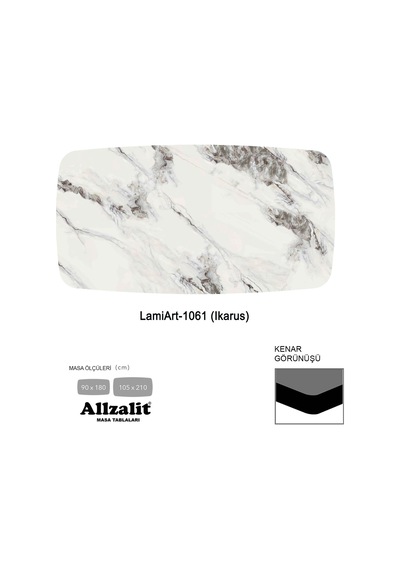 Lamiart Masa Tablası 90x180 - Dclamart-1061 - Ikarus Çok Renkli