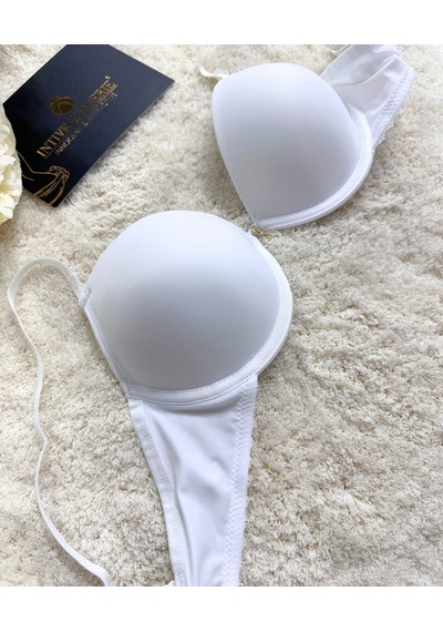 Le Jardin Fleur Basic Push-up Aksesuar Detaylı Sütyen-7055 Beyaz