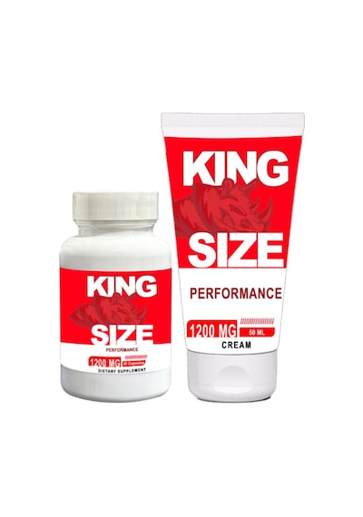 Kingsize King Size Erkeğe Özel 1200 Mg 30 Lu Kaps + 1200 Mg 50 Ml Krem Takviyeleyici
