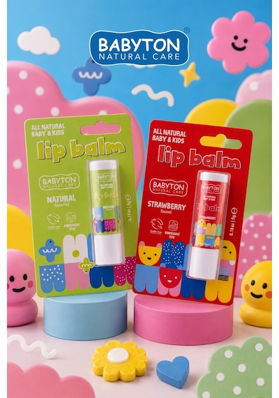 Babyton Doğal Dudak Koruyucu Aromasız 2'li