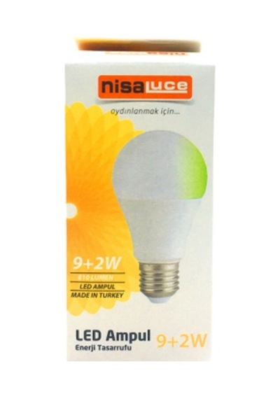 9+2w E27 Beyaz-yeşil Led Ampul 5250 Çok Renkli