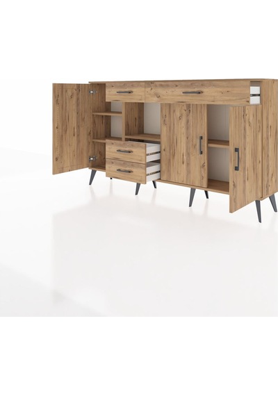 Arges Konsol 4 Raflı 4 Çekmeceli 3 Kapaklı 176x30x99 Çam-çam Atlas Çam - Atlas Çam Arges Konsol 4 Raflı 4 Çekmeceli 3 Kapaklı 176x30x99 Çam-çam Atlas Çam - Atlas Çam