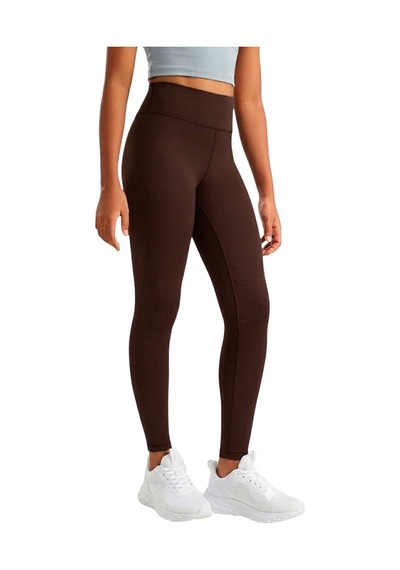 Erdem Kıds Kız Çocuk / Kadın Cepli Yüksek Bel, Günlük, Koşu, Yürüyüş, Yoga, Spor, Atletik, Egzersiz, Fitness Tayt Kahve Kahve