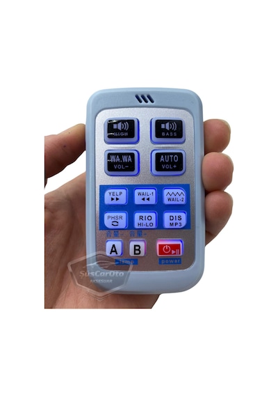 Profesyonel Polis Sireni Uzaktan Kumandalı Güçlü Wireless Korna Megafonlu Mikrofonlu Metal 200w 12v