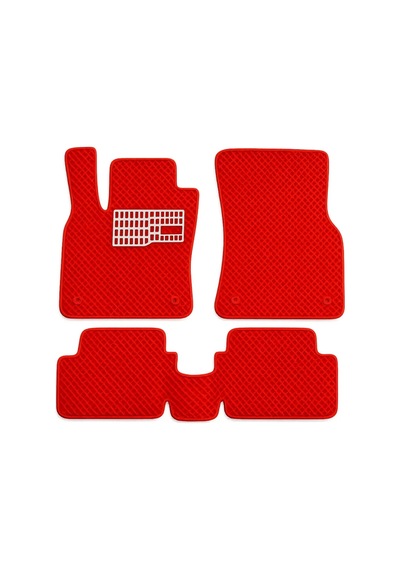 Honda Jazz 2012 2014 Executive Uyumlu Eva Oto Paspas Kırmızı Metal Topukluklu Tam Set