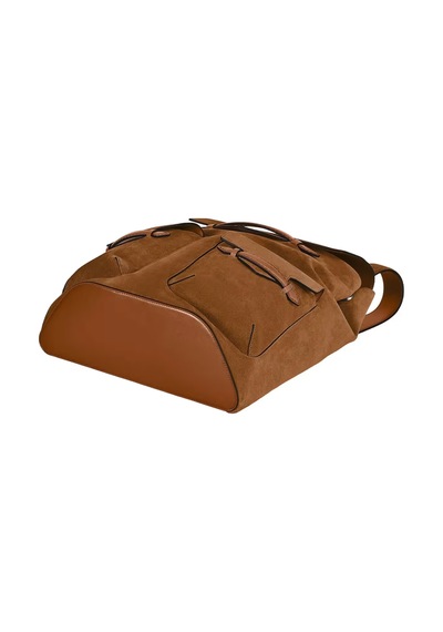 Montblanc Envelope Süet Deri Sırt Çantası 221670 Kahverengi