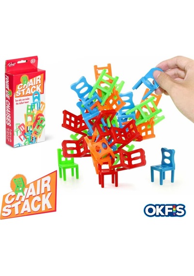Chair Stack Eğitici Sandalye Denge Oyunu