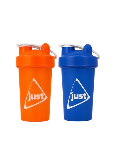 Just Shaker 550 Ml Ölçekli Ve Sızdırmaz Kapaklı Protein Shaker 2'li Set Turuncu+mavi Turuncu-mavi