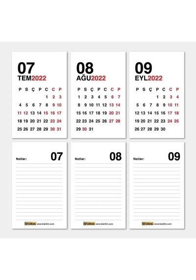 Haftalık Planlayıcı 2027 Masa Takvimi Siyah