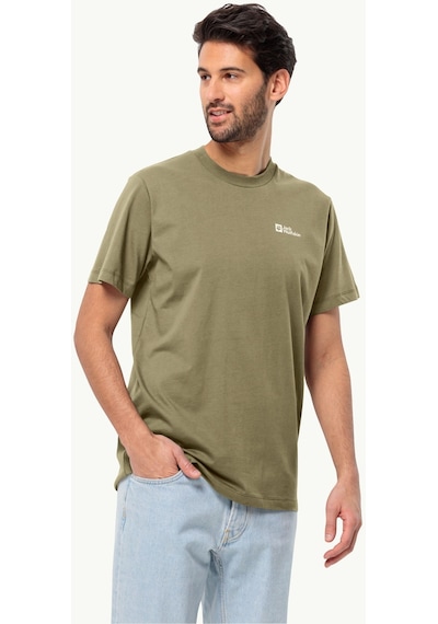 Jack Wolfskin Essential T M Erkek T-shirt-28377-yeşil Yeşil