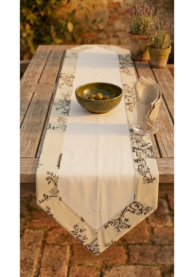 Toilea Charcoal Panel Runner Çok Renkli