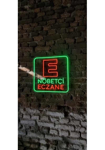 Nöbetçi Eczane Yazısı Neon Led Aydınlatma