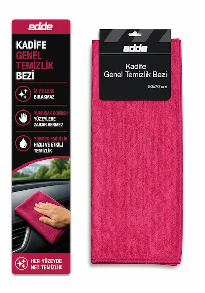 Edde Araba Araç Oto Kadife Genel Temizlik Bezi 50 70 Cm Oto Detailing