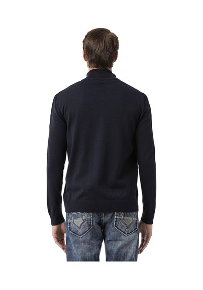 Cipo & Baxx Cp282 Ultimate Zip Luxe Knit Men Sweater Navyblue