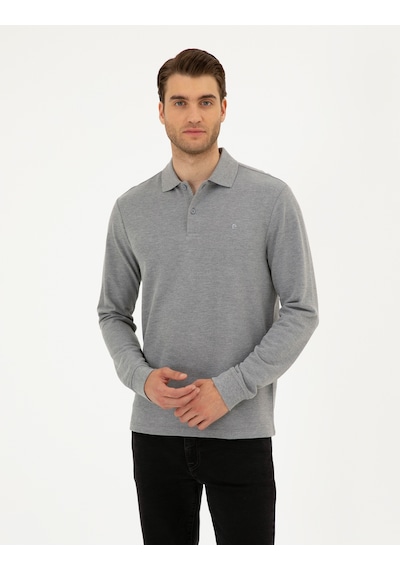 Pierre Cardin Erkek Gri Melanj Sweatshirt 50294438-vr086 Gri Melanj