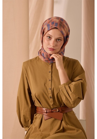Silk Home Soft Eşarp 73096-14 Yavruağzı, Parlament, Koyu Vizon, Küf Yeşili