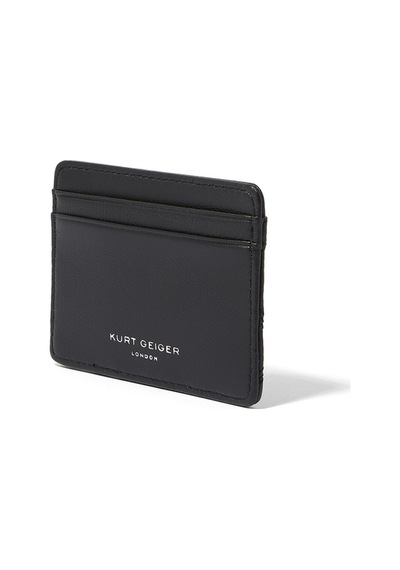 Kurt Geiger Kensington Drench Deri Kartlık 4 Kart Gözlü 9x7 Cm, Şık Ve Kompakt Tasarım Siyah