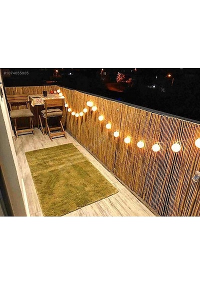 50 Cm X 3 Metre Hasır Kamış Balkon Çiti Dekarasyon