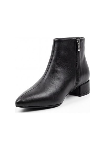V.s.h Velvet Velar Kadın Siyah Cilt Sivri Burun Alçak Blok Topuklu Yandan Fermuarlı Kısa Bot 4 Cm Topuk-2590 V.s.h Velvet Velar Kadın Siyah Cilt Sivri Burun Alçak Blok Topuklu Yandan Fermuarlı Kısa Bot 4 Cm Topuk-2590