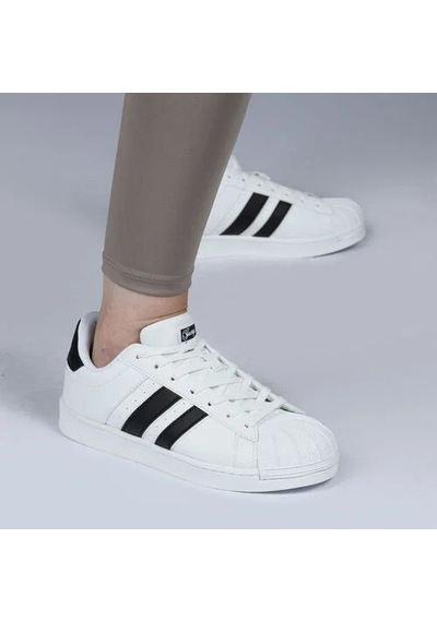 Jump 28787 Bağcıklı Dikişli Unisex Sneaker Günlük Spor Ayakkabı Beyaz Beyaz