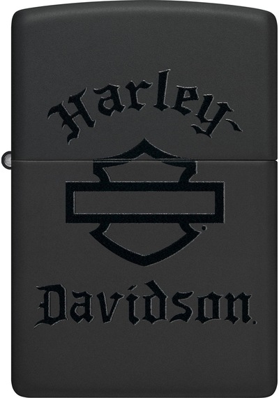 Zippo Harley Davidson Black Logo Dizayn Çakmak Siyah