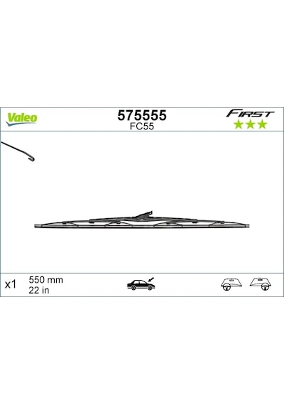 Silecek Süpürgesi - Dacia Dokker, Lodgy, Ducato, Punto, Doblo, Bravo, Stilo, Multipla, Fullback, Marea, Brava, Siena - Valeo-575555
