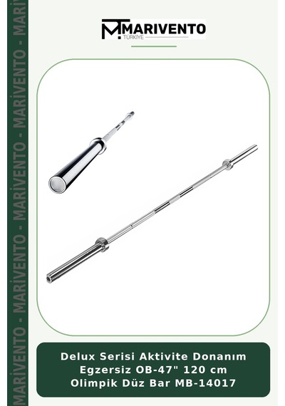 Delux Serisi Aktivite Donanım Egzersiz Ob-47" 120 Cm Olimpik Düz Bar Mb-14017
