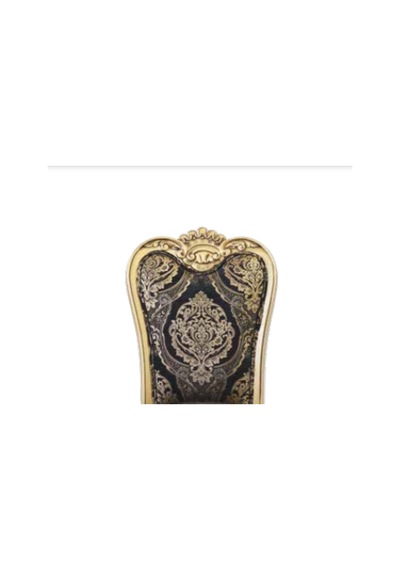 Bengimobilya Sandalye Zus003 Klasik Model Yaldızlı Nakışlı Kumaş Gold Oymalı K