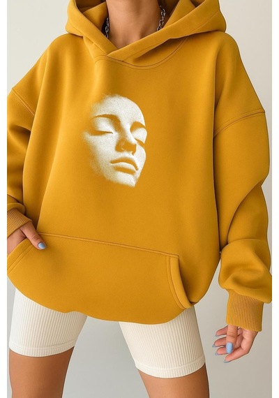 Silüet Unisex Kapüşonlu Sweat Sari