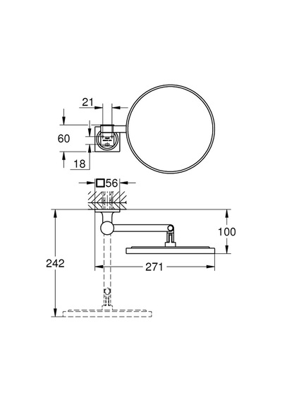 Grohe Allure Makyaj Ve Tıraş Aynası 40967001 Gümüş