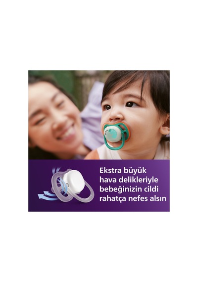 Ultra Air Gece Emziği, Ortadontik, Karanlıkta Parlayan, 6-18 Ay, Erkek, Scf376/28 Bukalemun