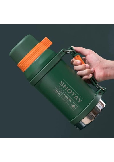 Shotay Çelik Termos Camper Large 1600ml Haki