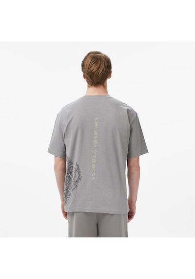 United4 Unıted4 Regular Fit Erkek Gri T-shirt Patro Gri