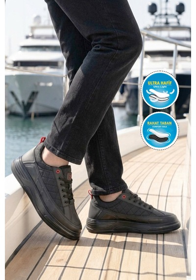 Walkway Siyah-kırmızı Erkek Casual Ayakkabı Hua 888 M