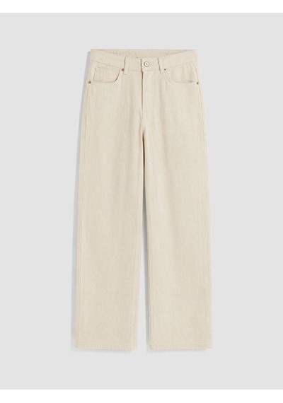 Lcw Vision Ekru Straight Fit Kadın Jean Pantolon