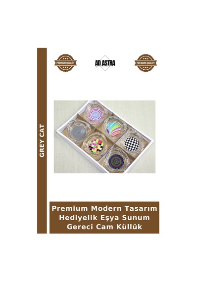 Premium Modern Tasarım Hediyelik Eşya Sunum Gereci Cam Küllük