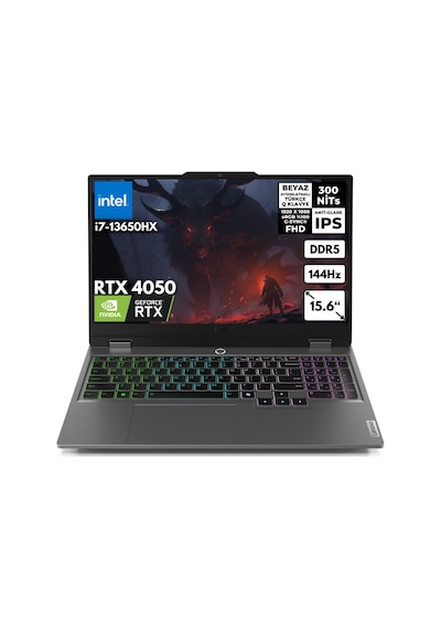 Lenovo LOQ 15IRX9 83DV0118TR FR21 i7-13650HX 8 GB 1 TB SSD RTX4050 6 GB 15.6" W11P Dizüstü Bilgisayar